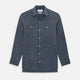 Navy and White Pin Check Piccadilly Shirt 18.5