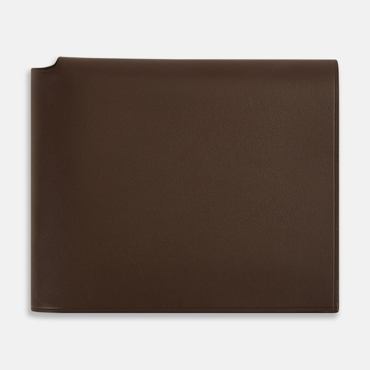 View 1 of product Dark Chocolate  Leather Trifold Card Holder with Metal Money Clip OS