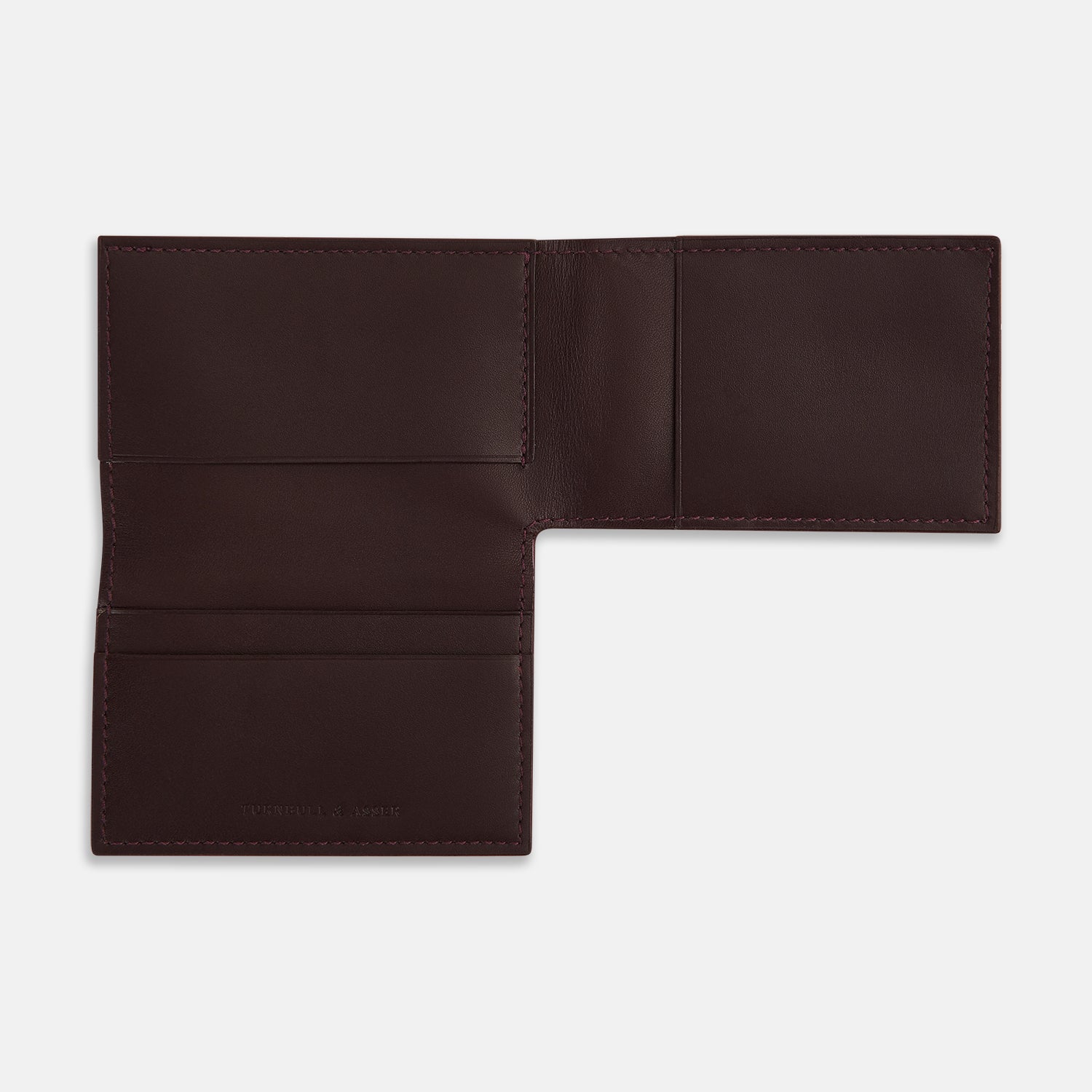 View 3 of product Burgundy Leather Trifold Wallet OS