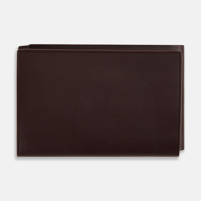 Burgundy Leather Trifold Wallet Image 4