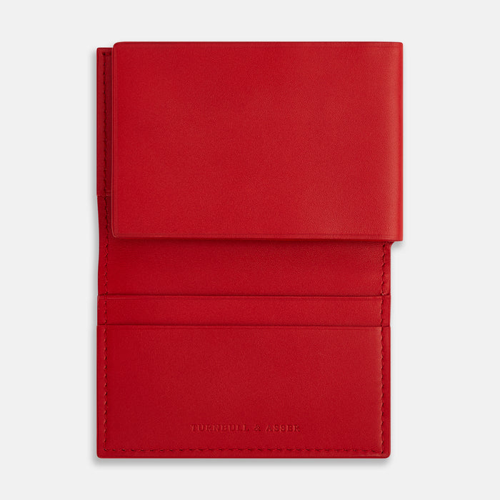Red Leather Trifold Wallet Image 1