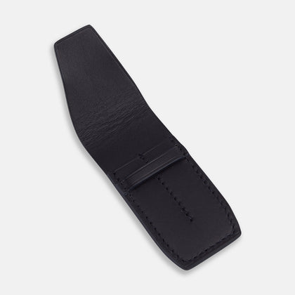 Navy Leather Collar-Stay Holder Image 1