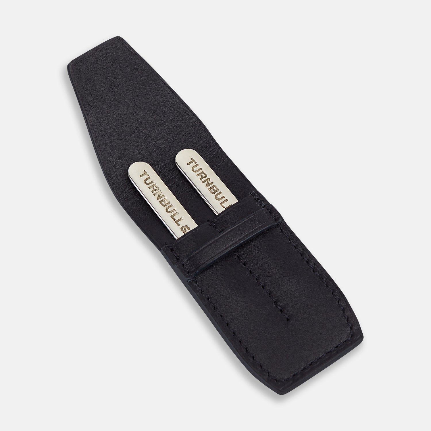 View 4 of product Navy Leather Collar-Stay Holder OS