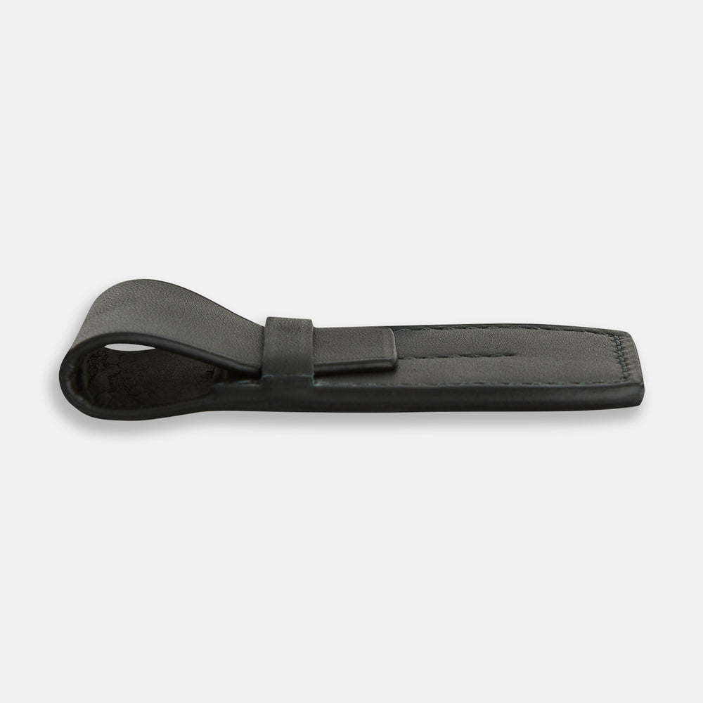 Forest Green Leather Collar-Stay Holder OS