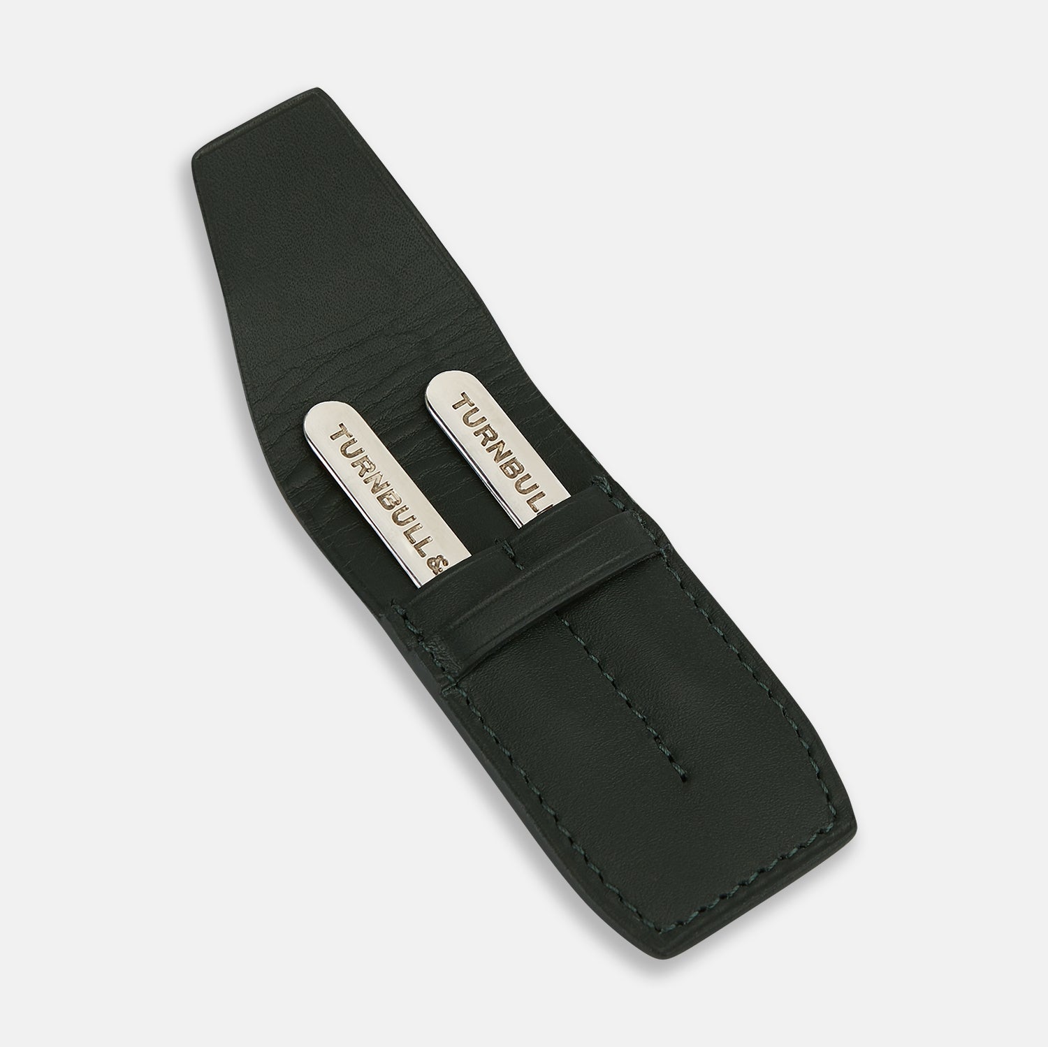 View 4 of product Forest Green Leather Collar-Stay Holder OS