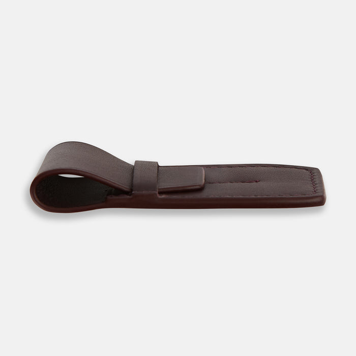 Burgundy Leather Collar-Stay Holder Image 2
