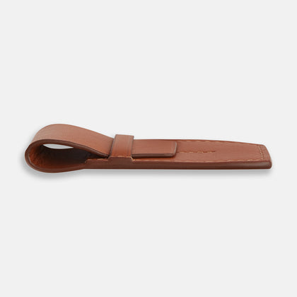 Cognac Leather Collar-Stay Holder Image 2