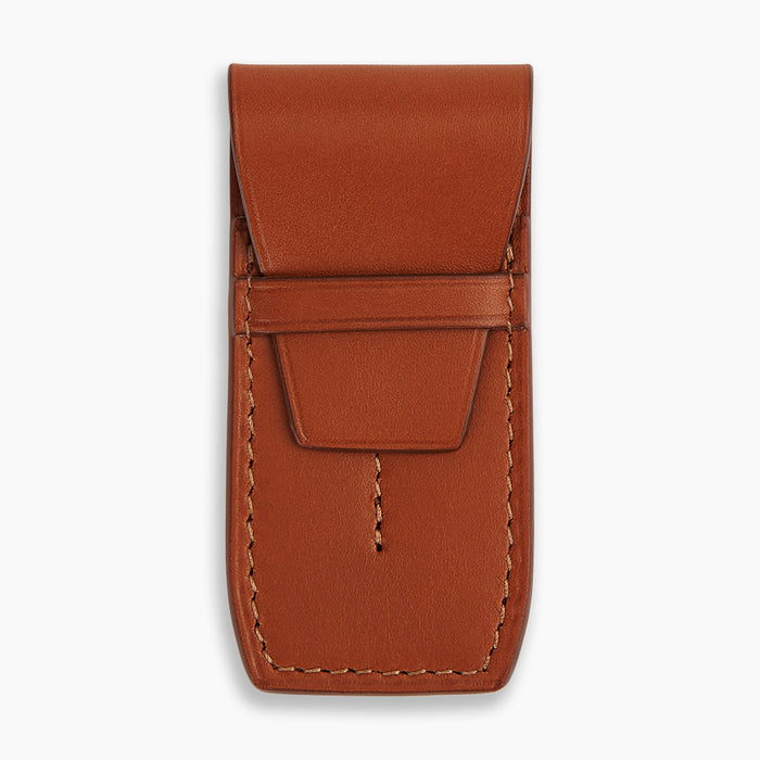Cognac Leather Collar-Stay Holder Image 5