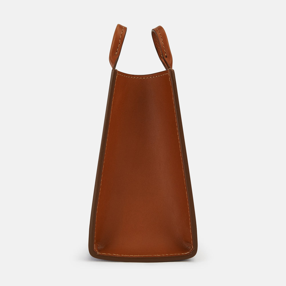 Cognac Leather Pen holder OS