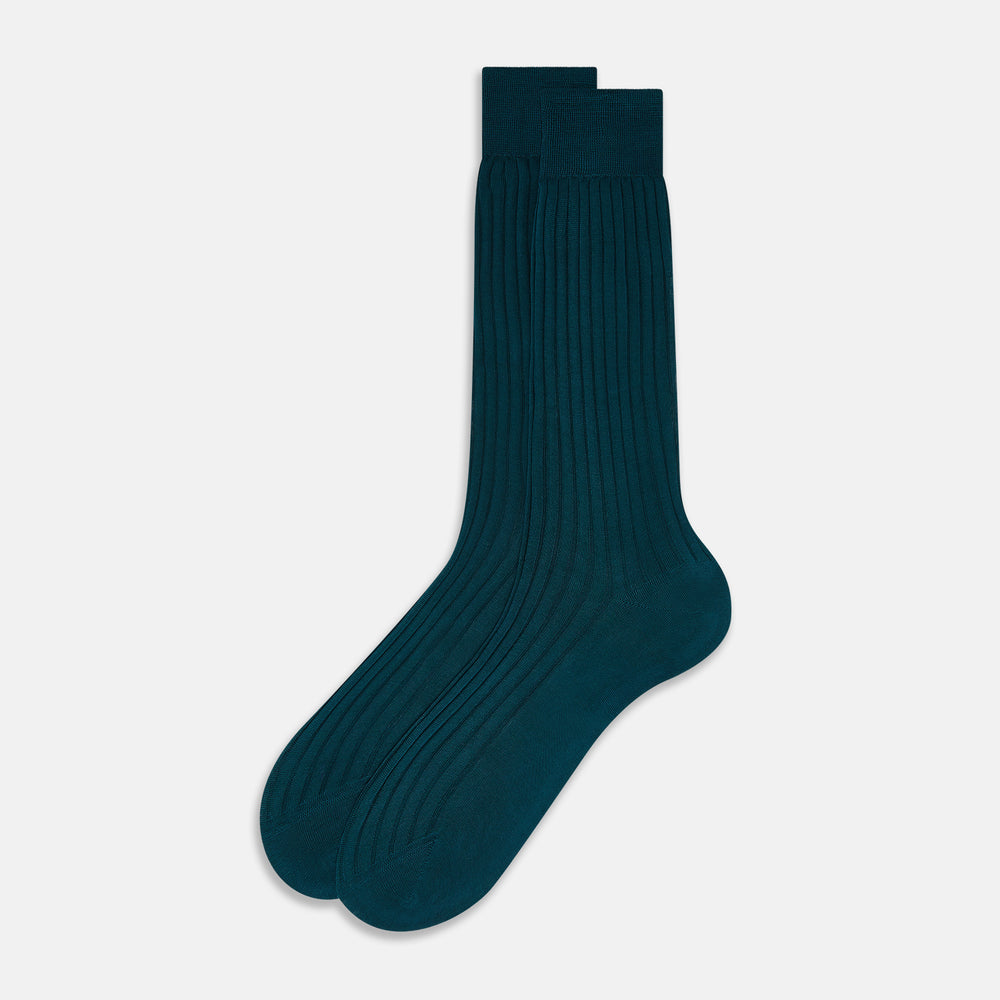 Forest Green Mid-Length Socks 13