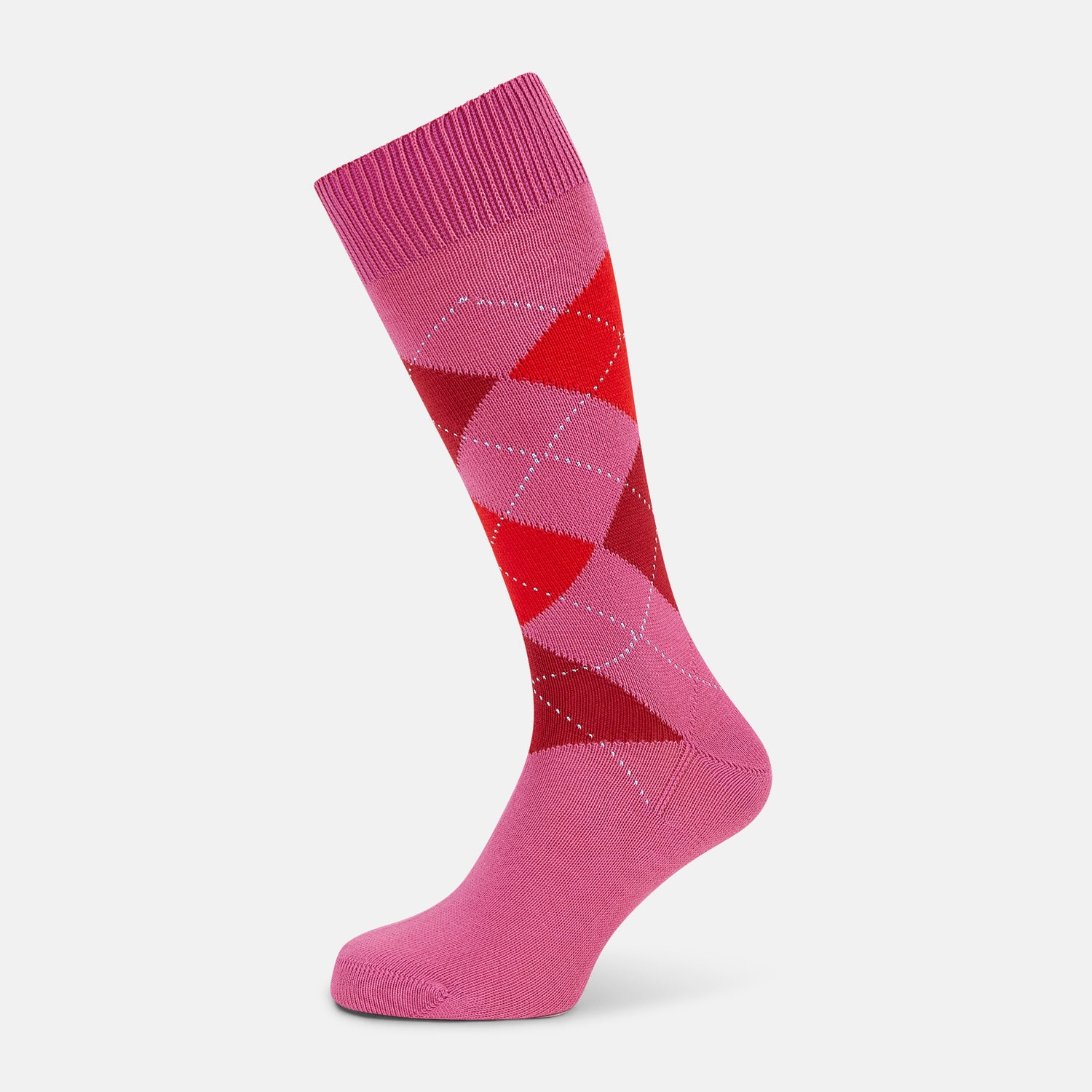 Image 1 of product Antique Pink Check Mid-Length Socks 13