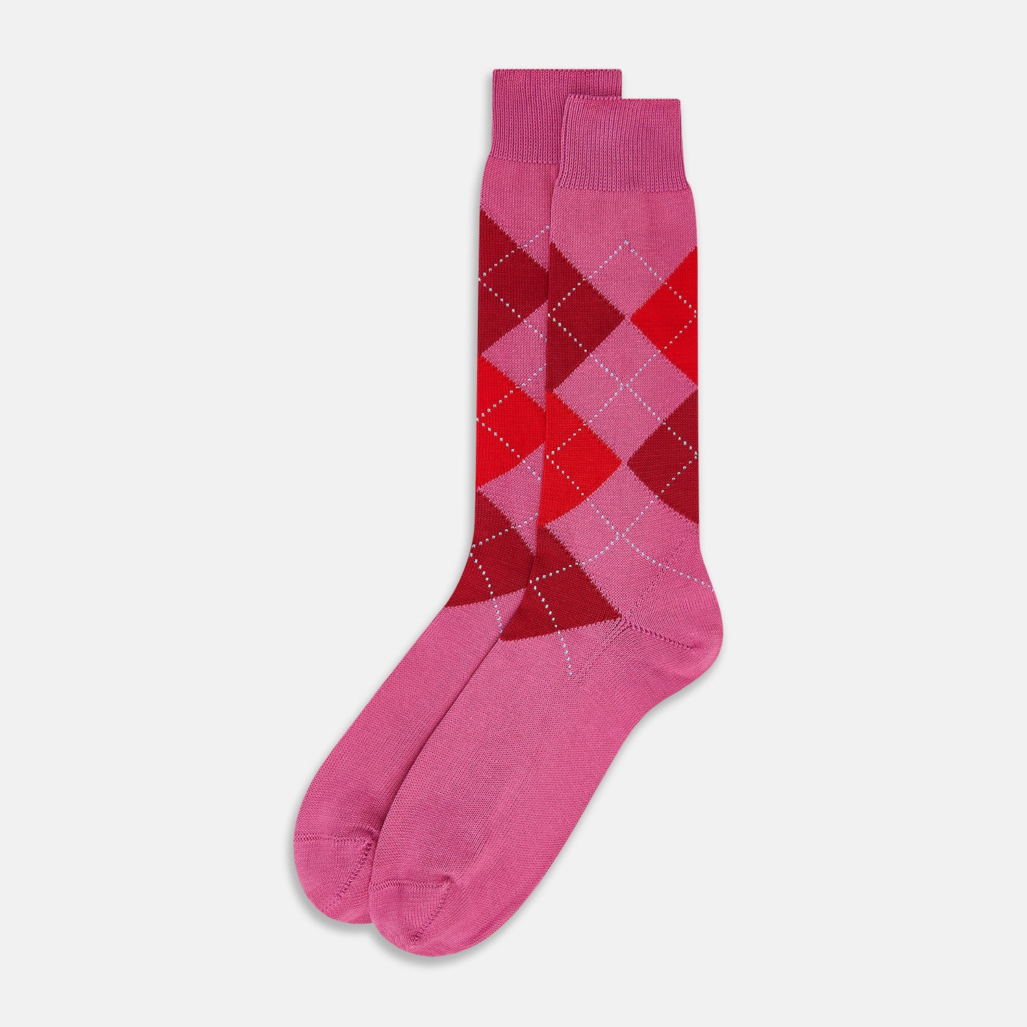 Image 2 of product Antique Pink Check Mid-Length Socks 13