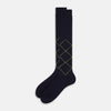View 2 of product Navy Diamond Long Socks 12
