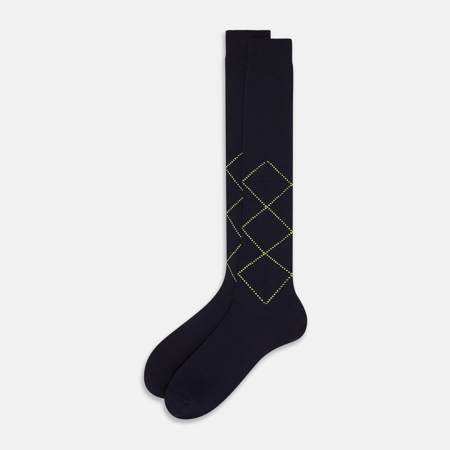 View 2 of product Navy Diamond Long Socks 12