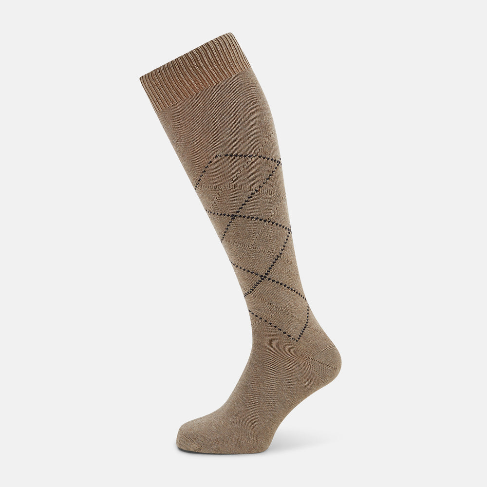 Camel Diamond Long Socks 10+
