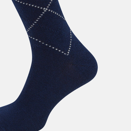 Azzurro Diamond Mid-Length Socks Image 3