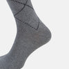 View 4 of product Light Grey Melange Diamond Mid-Length Socks 11+