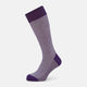 Purple and White Striped Mid-Length Socks 10+