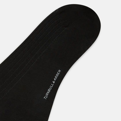 Black Striped Mid-Length Socks Image 2