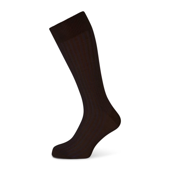 Dark Chocolate Striped Mid-Length Socks Image 4