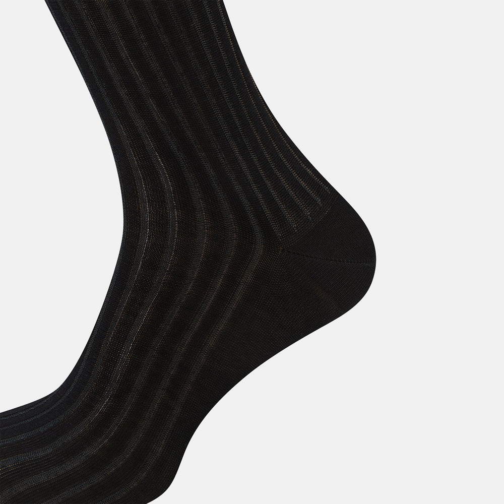 Black Striped Long Socks 11+