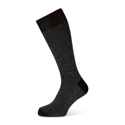 Charcoal Cotton-Linen Mid-Length Socks Image 4