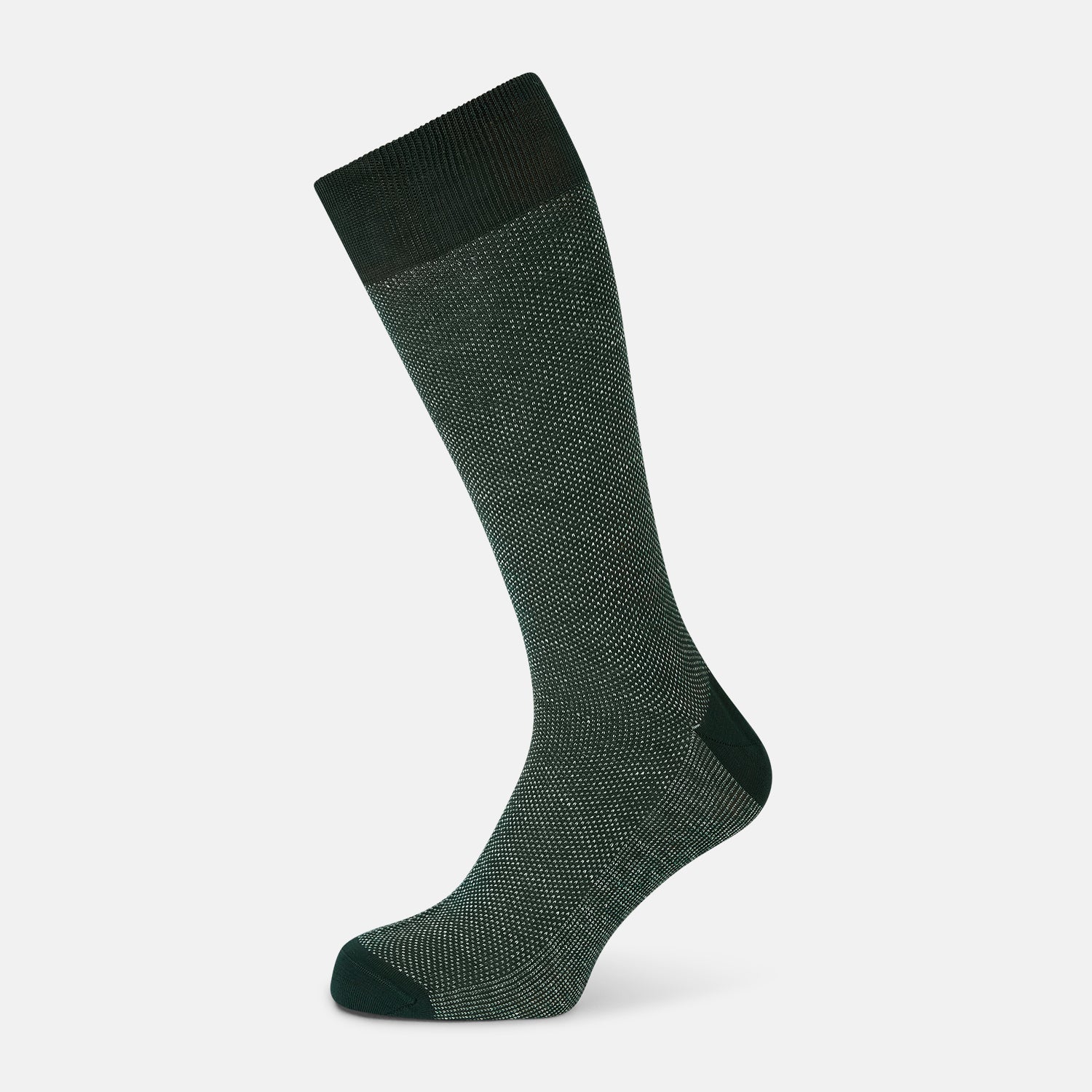 View 1 of product Forest Green Cotton-Linen Mid-Length Socks