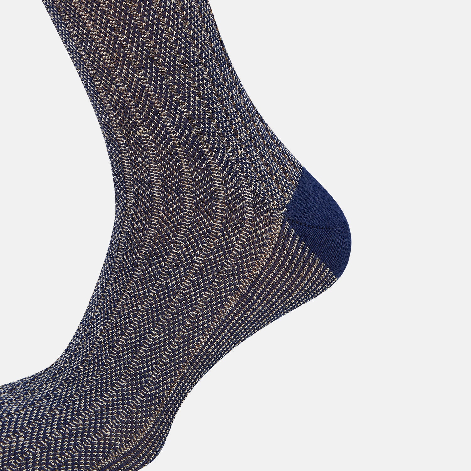 View 4 of product Denim Ribbed Cotton-Linen Mid-Length Socks 12