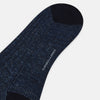 View 3 of product Navy Ribbed Cotton-Linen Mid-Length Socks 12