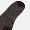 View 3 of product Dark Chocolate Ribbed Cotton-Linen Mid-Length Socks 12