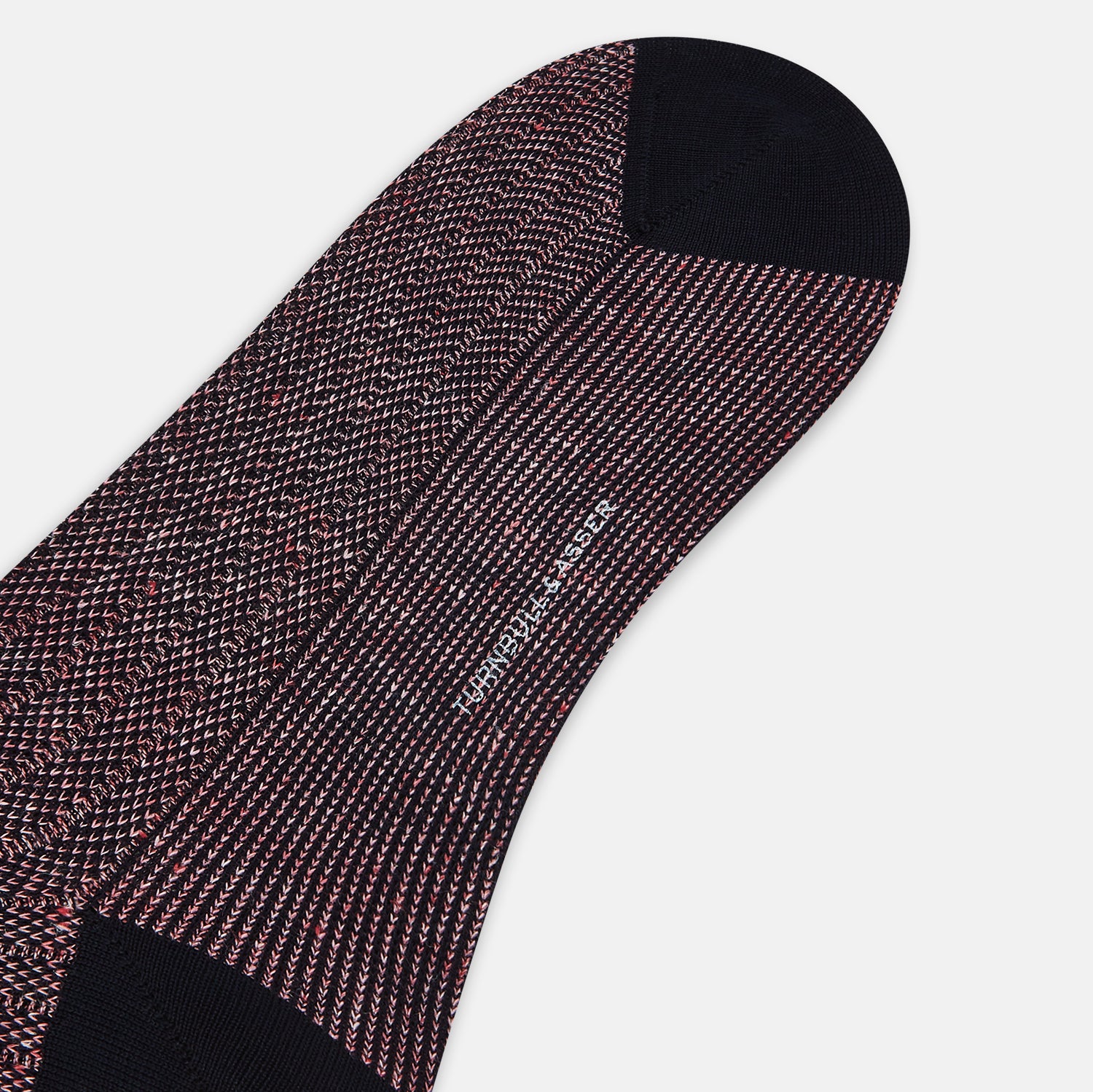 View 3 of product Burgundy Ribbed Cotton-Linen Mid-Length Socks 13