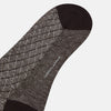View 3 of product Pine Cone Harlequin Cotton-Linen Mid-Length Socks 13