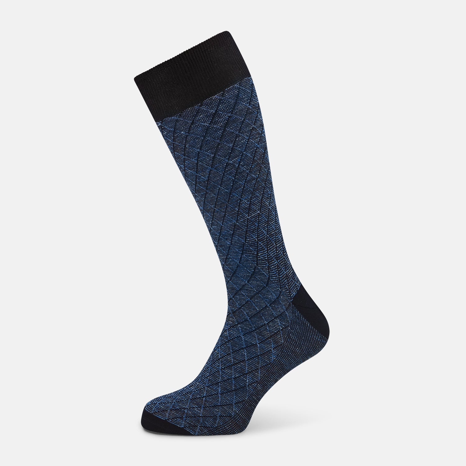 View 1 of product Denim Harlequin Cotton-Linen Mid-Length Socks 12