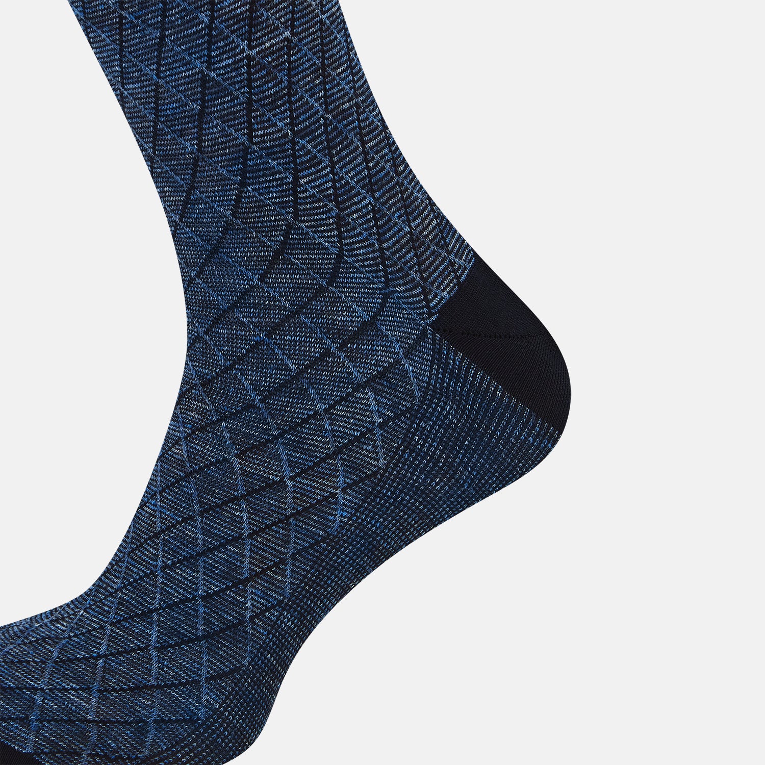 View 4 of product Denim Harlequin Cotton-Linen Mid-Length Socks 12