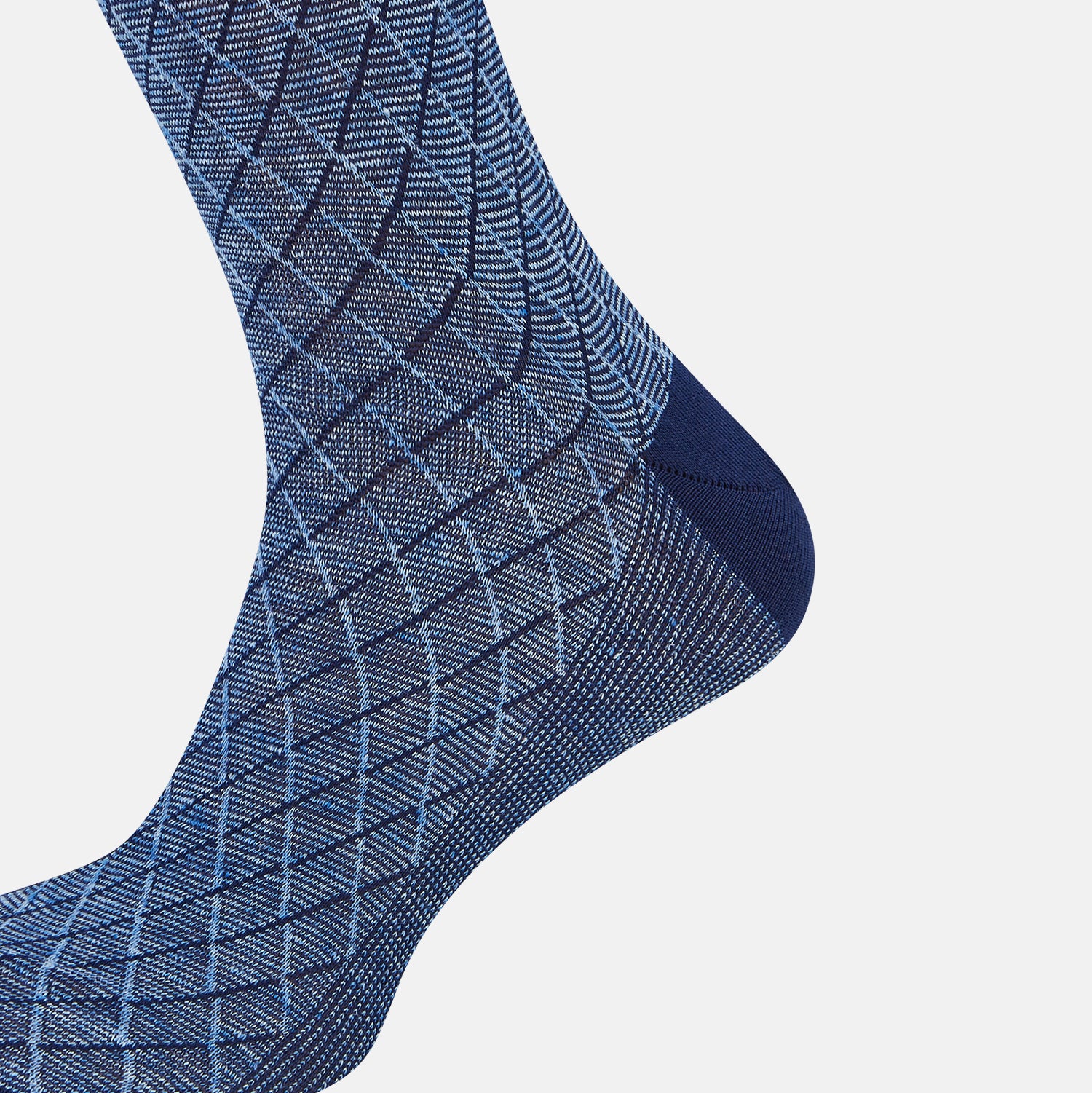 View 4 of product Azzurro Harlequin Cotton-Linen Mid-Length Socks 10+