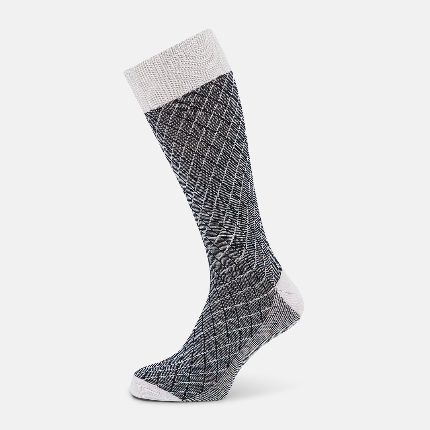 View 1 of product Light Pink Harlequin Cotton-Linen Mid-Length Socks 12