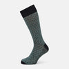 View 1 of product Sage Harlequin Cotton-Linen Mid-Length Socks 12
