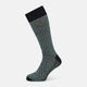 Sage Harlequin Cotton-Linen Mid-Length Socks 12