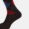 View 4 of product Coffee Check Wool Mid-Length Socks 13