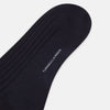 View 3 of product Navy Wool Mid-Length Socks 12