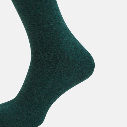 SOCKS CASHMERE LONG FOREST GREEN Image 3
