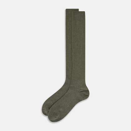 Pistachio Cashmere Long Socks
