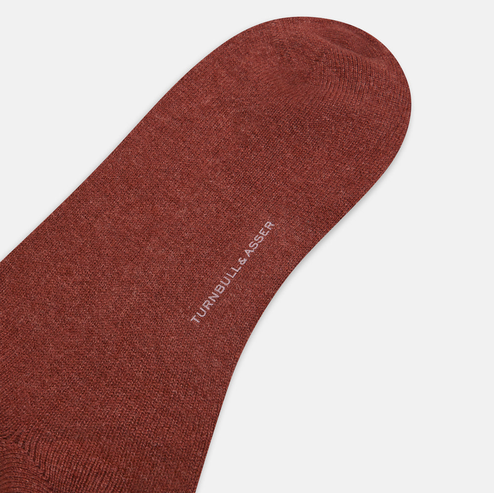 Rust Cashmere Long Socks 13