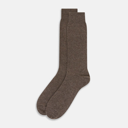 Pine Cone Cashmere Mid-length Socks