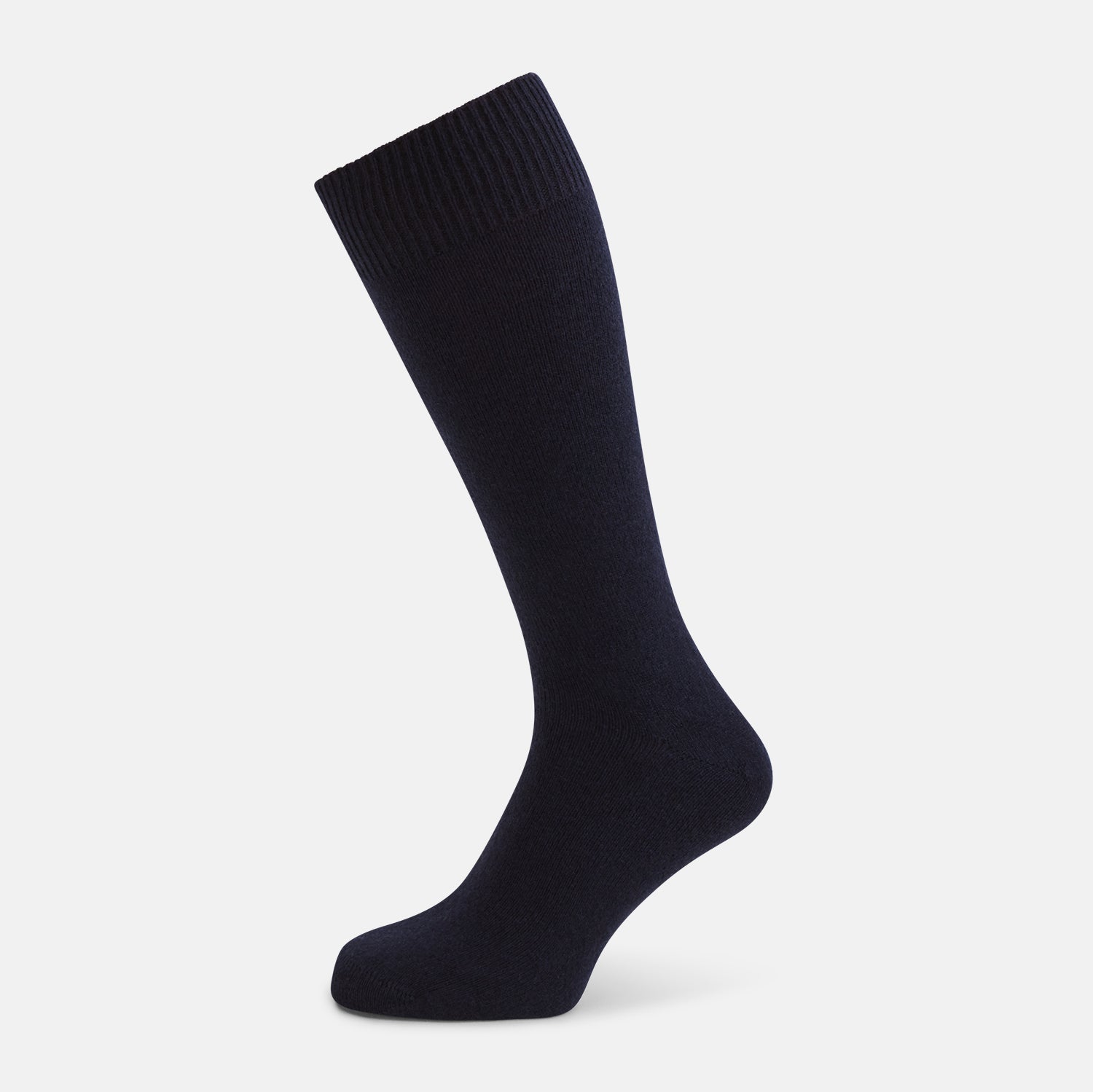 View 1 of product Navy Cashmere Mid-length Socks OS