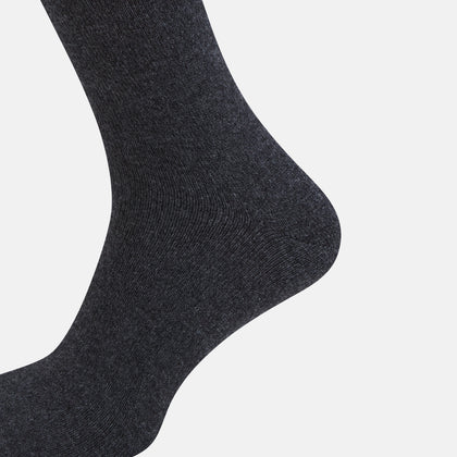 SOCKS CASHMERE SHORT CHARCOAL MELANGE Image 3