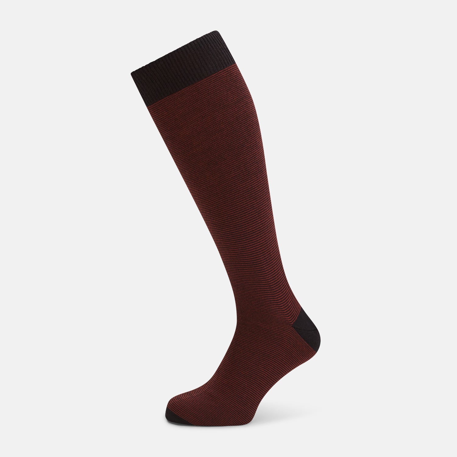 Image 1 of product Rust and Dark Brown Wool Long Socks 13