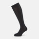 Charcoal Ribbed Wool Long Socks 13
