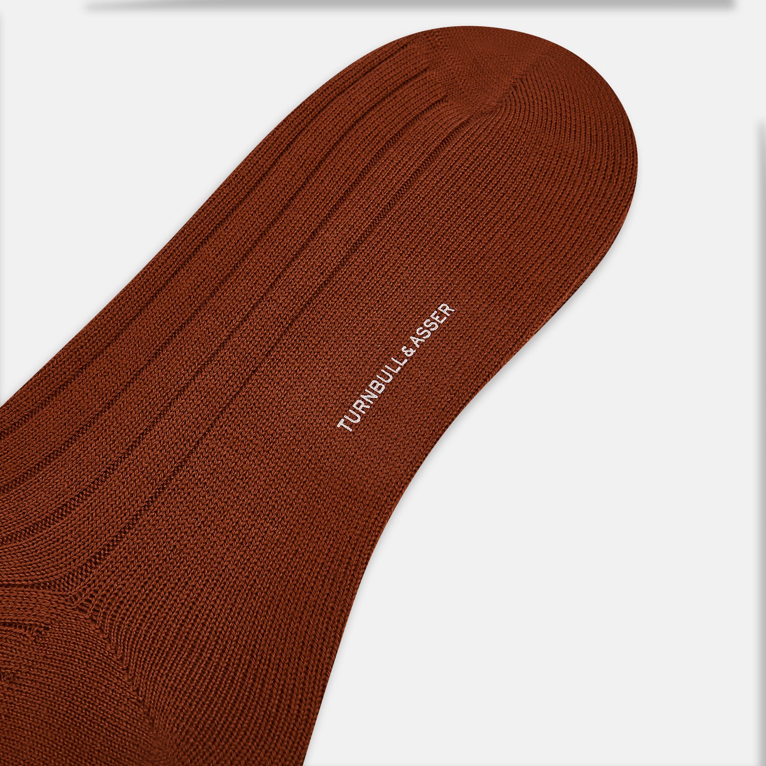View 3 of product Rust Ribbed Wool Long Socks 13
