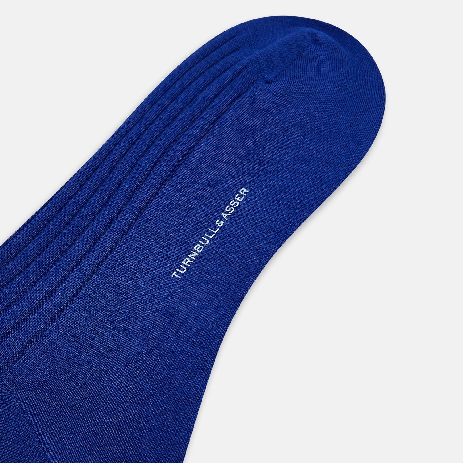 Image 3 of product Royal Blue Ribbed Cashmere Silk Long Socks 13